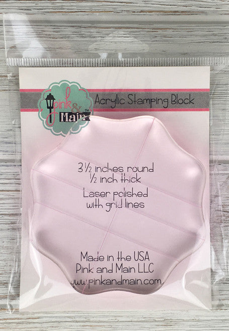 Pink and Main 3 1/2 Round Pink Acrylic Block – Kreative Kreations